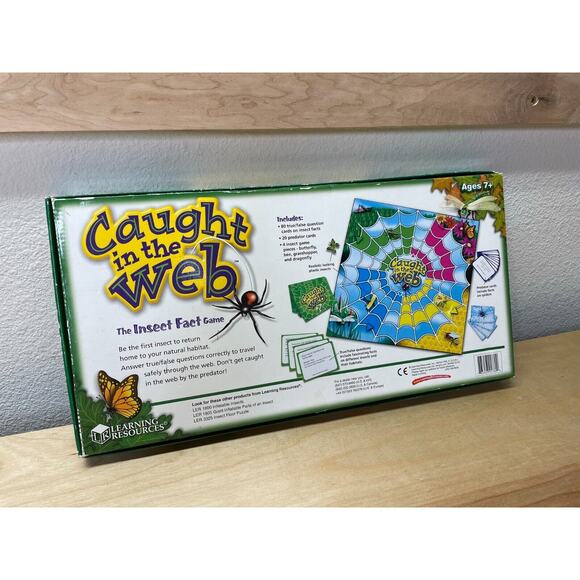 Caught In The Web Insect Fact Board Game RARE Learning Resources LER 1780 Age 7+ - Picture 2 of 8